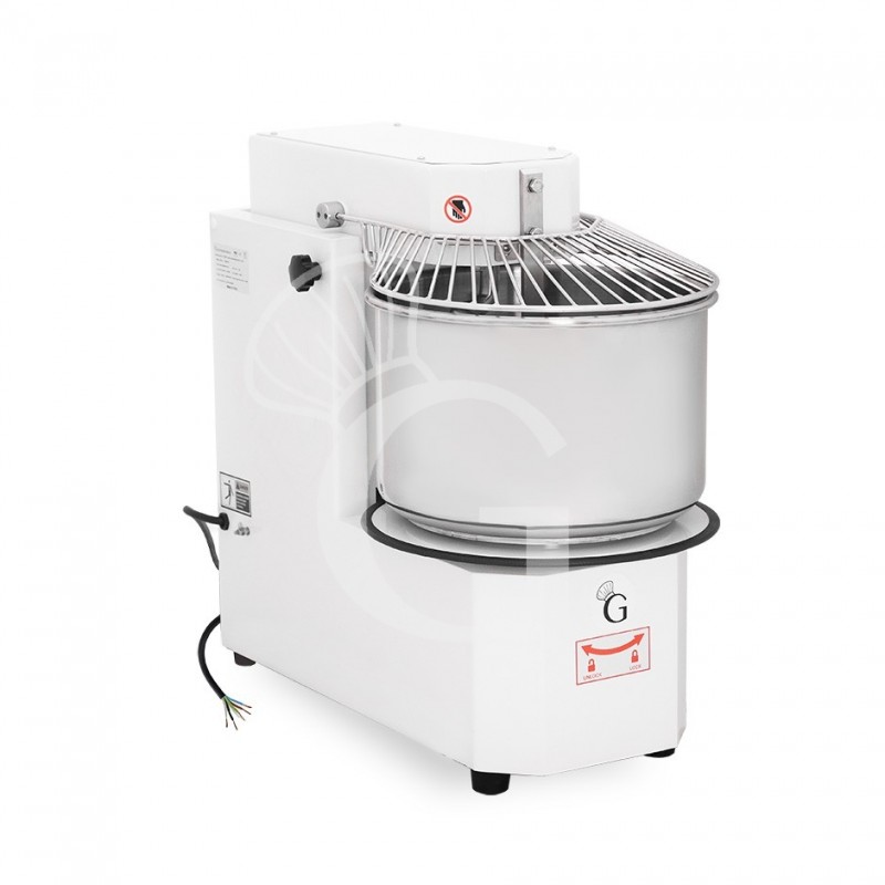 Amasadora de espiral con cuba extraíble, capacidad 20 LT, tensión trifásica con 2 velocidades