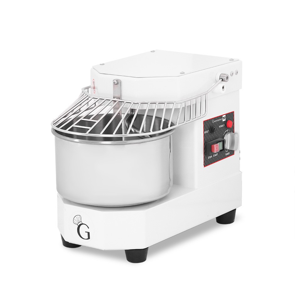 Amasadora con cabezal y cuba fijos, capacidad 8 Lt, tensión monofásica con 1 velocidad