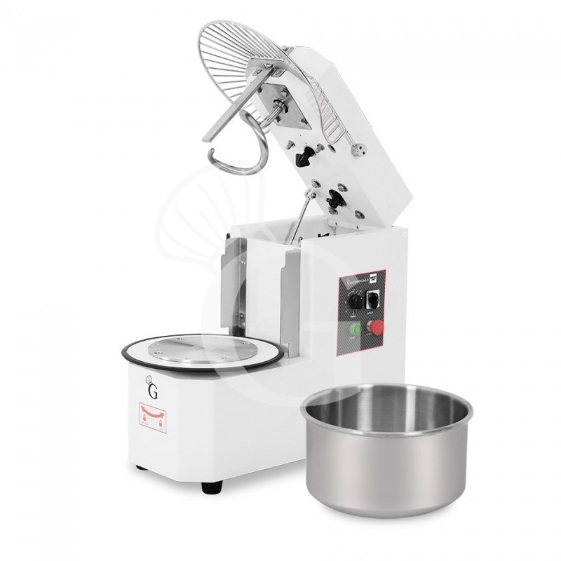Amasadora de espiral con cuba extraíble, capacidad 30 LT, tensión monofásica con 1 velocidad