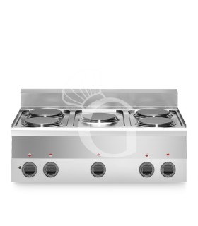 Cocina de sobremesa eléctrica 5 placas, 600 mm de profundidad