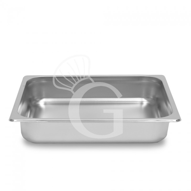 Bandeja en acero inoxidable GN 2/4 – L 530 × P 162 × H 150 mm – 9 L
