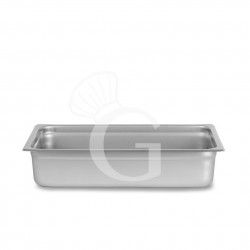 Bandeja en acero inoxidable GN 2/4 – L 530 × P 162 × H 150 mm – 9 L