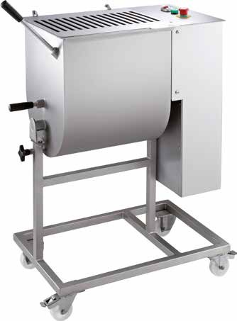 Amasadora para carne trifásica de una sola pala con una capacidad máxima de 50 kg