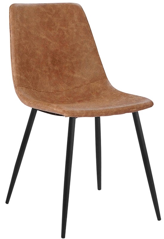 Silla con estructura de metal y tapicería de ecopiel. Dimensiones L 400 mm x P 400 mm x H 810 mm