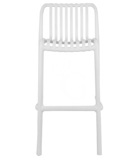 Taburete con estructura de polipropileno. Dimensiones L 400 mm x P 380 mm x H 1010 mm.