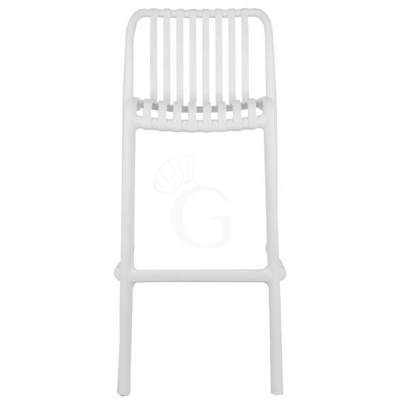Taburete con estructura de polipropileno. Dimensiones L 400 mm x P 380 mm x H 1010 mm.