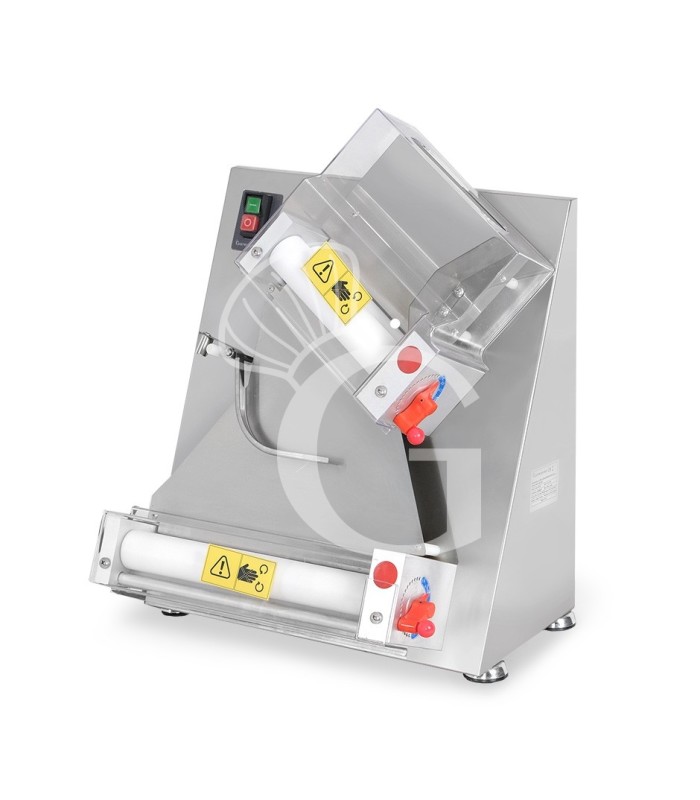 Extendedora de pizzas mecánica de acero inoxidable con rodillos inclinados de POM para pizzas de 10/30 cm de diámetro