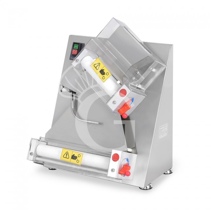 Extendedora de pizzas mecánica de acero inoxidable con rodillos inclinados de POM para pizzas de 10/30 cm de diámetro