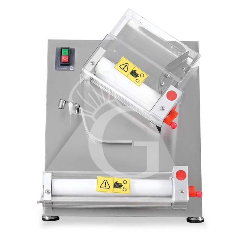 Extendedora de pizzas mecánica de acero inoxidable con rodillos inclinados de POM para pizzas de 10/30 cm de diámetro