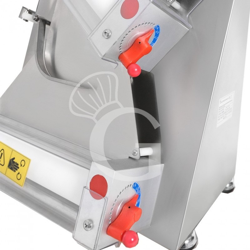 Extendedora de pizzas mecánica de acero inoxidable con rodillos inclinados de POM para pizzas de 10/30 cm de diámetro