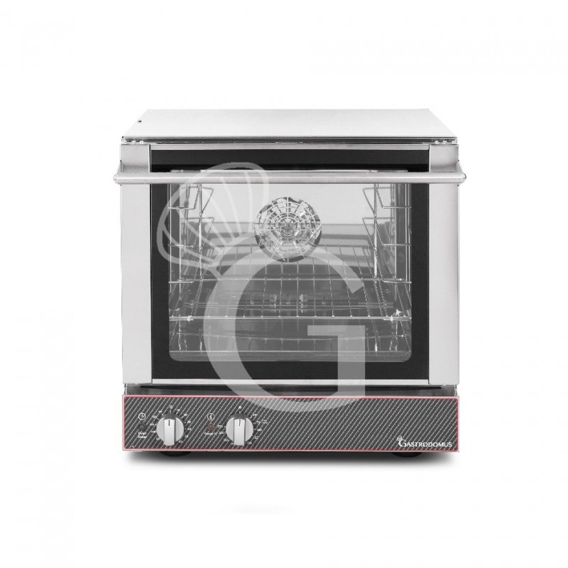 Horno eléctrico , mandos mecánicos, puerta abatible, monofásico para 4 bandejas 460x340 mm