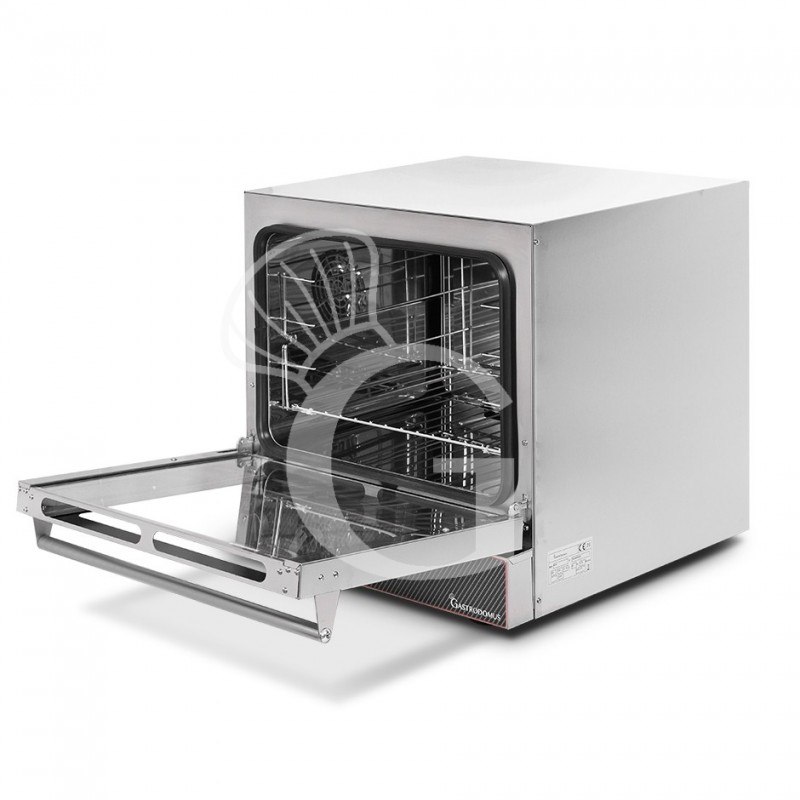 Horno eléctrico , mandos mecánicos, puerta abatible, monofásico para 4 bandejas 460x340 mm