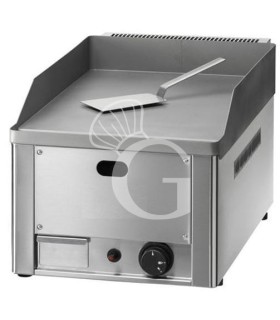 Fry top de gas de sobremesa, una placa cromada lisa potencia 4000 W