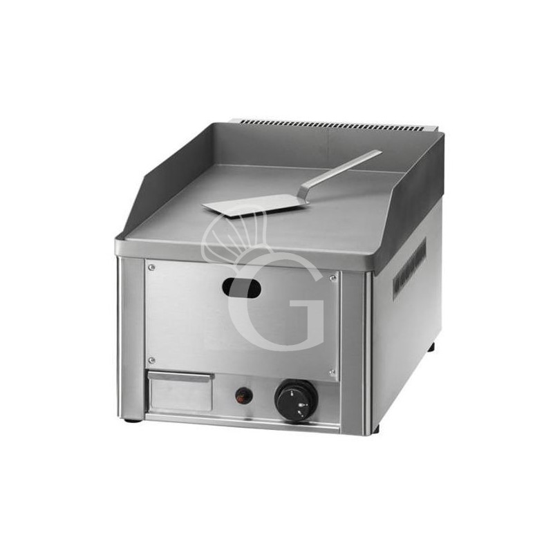 Fry top de gas de sobremesa, una placa cromada lisa potencia 4000 W