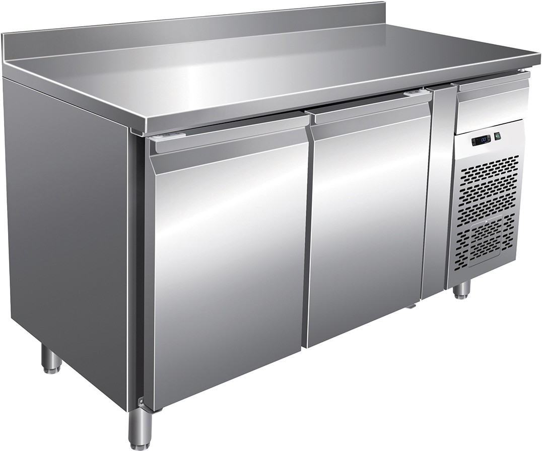 Mesa refrigerada con 3 puertas, alzada con cajón sobre el motor, profundidad 600 mm y temperatura -2°C/+8°C - Clase energética B