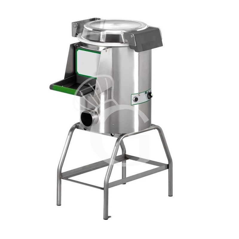 Peladora de patatas de suelo con soporte, trifásica, capacidad de 10 kg, producción de 120 kg/h