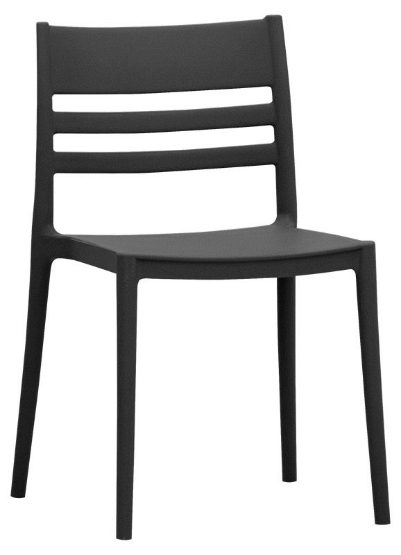 Silla con estructura, asiento y respaldo en polipropileno con fibra de vidrio