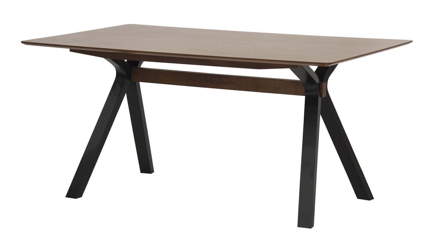 Mesa en madera maciza, tablero en MDF chapado