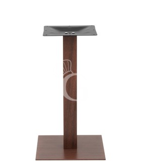 Base de acero pintado con efecto madera, pies regulables - altura 720 mm