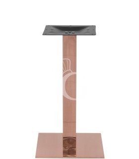 Base de acero inoxidable cobrizo, pies regulables - altura 720 mm.