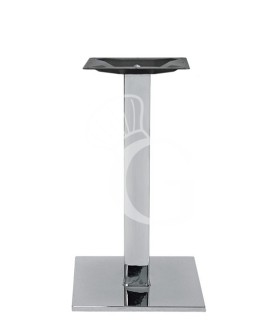 Base en acero cromado con pies regulables – altura 72 cm