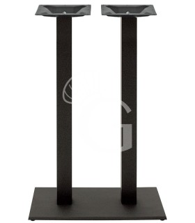 Base doble en acero inoxidable pintado con pies regulables – altura 1080 mm
