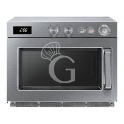 Horno microondas profesional con mandos manuales y funcionamiento con dos magnetrones, potencia de 1,5 KW, plato fijo
