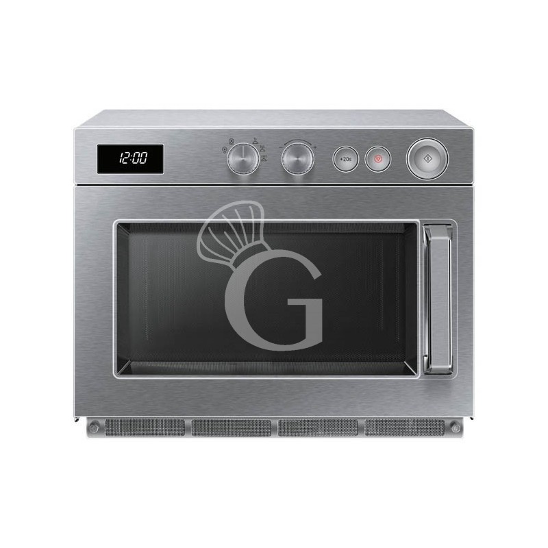 Horno microondas profesional con mandos manuales y funcionamiento con dos magnetrones, potencia de 1,5 KW, plato fijo Horno microondas profesional con mandos manuales y funcionamiento con dos magnetrones, potencia de 1,5 KW, plato fijo