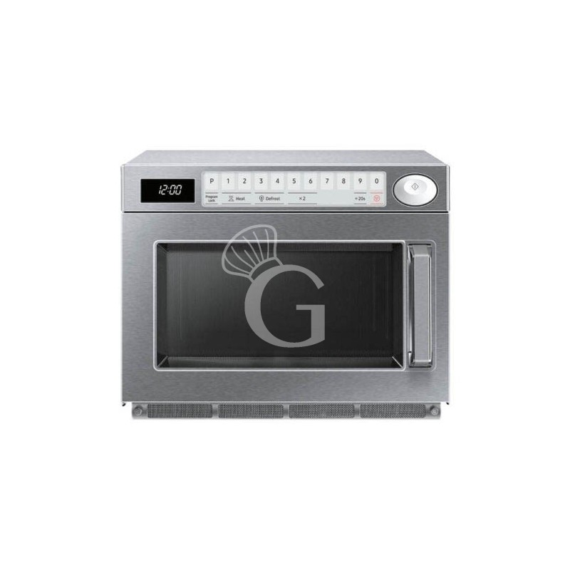 Horno microondas profesional con mandos digitales y funcionamiento con dos magnetrones, potencia de 1,5 KW, plato fijo