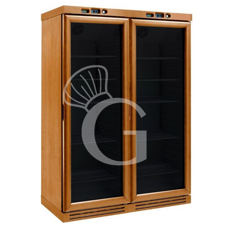 Vinoteca de madera estática 340 LT + 340 LT, T +2°C/+8°C y -18ºC/-22ºC