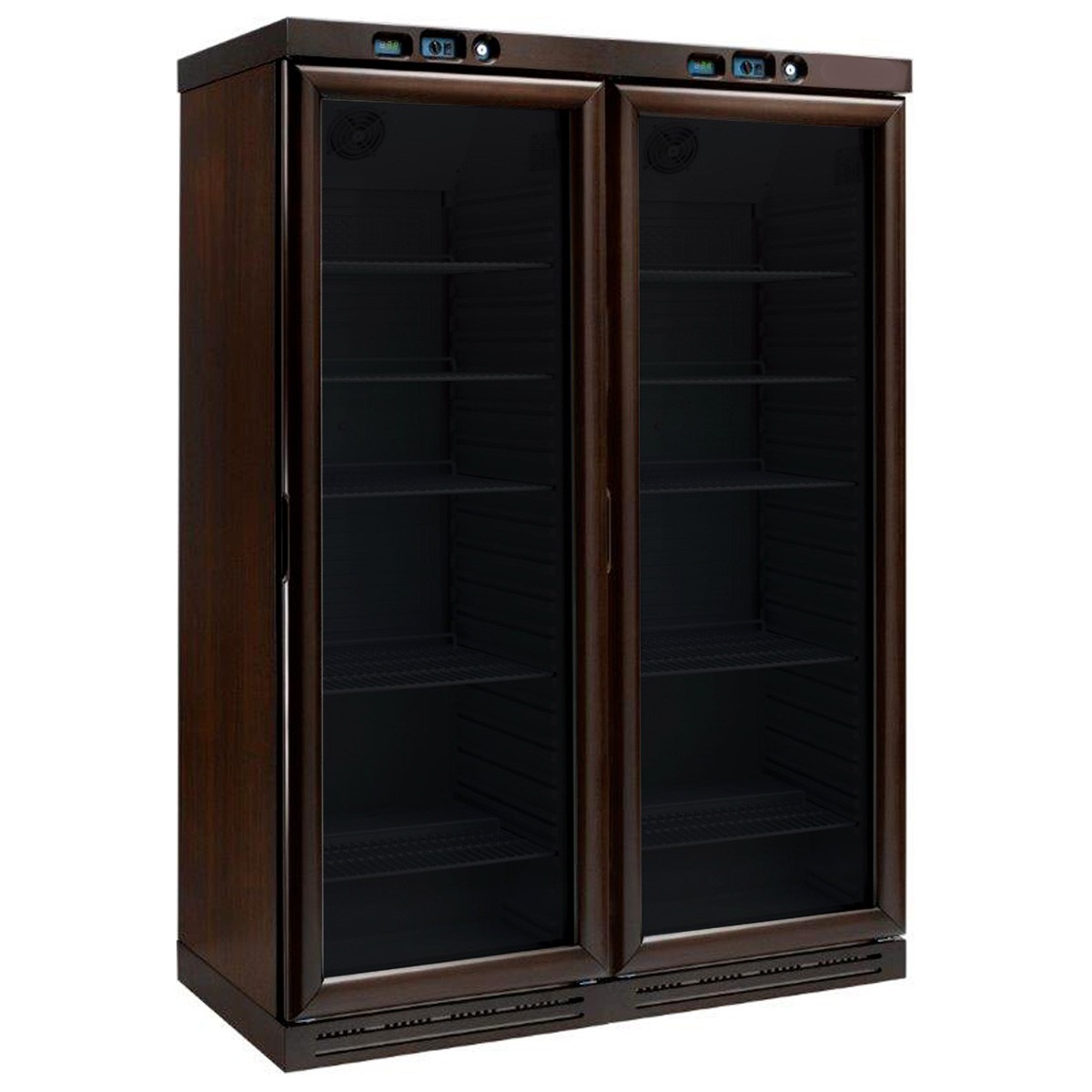 Vinoteca de madera  estática  doble T, 340 LT + 340 LT,  T +2°C/+8°C y -18ºC/-22ºC