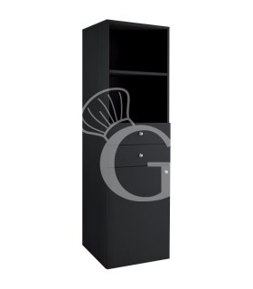 Mueble alto de servicio compuesto por 1 puerta, 2 cajones y 2 estantes - L 450 mm x P 490 mm x H 1440 mm