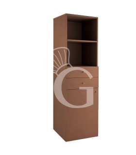 Mueble alto de servicio compuesto por 1 puerta, 2 cajones y 2 estantes - L 450 mm x P 490 mm x H 1440 mm