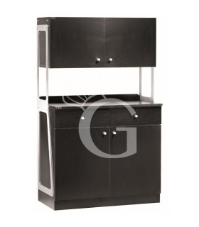 Mueble alto de servicio doble con 2 puertas y 2 módulos de pared - L 920 mm x F 480 mm x H 1530 mm