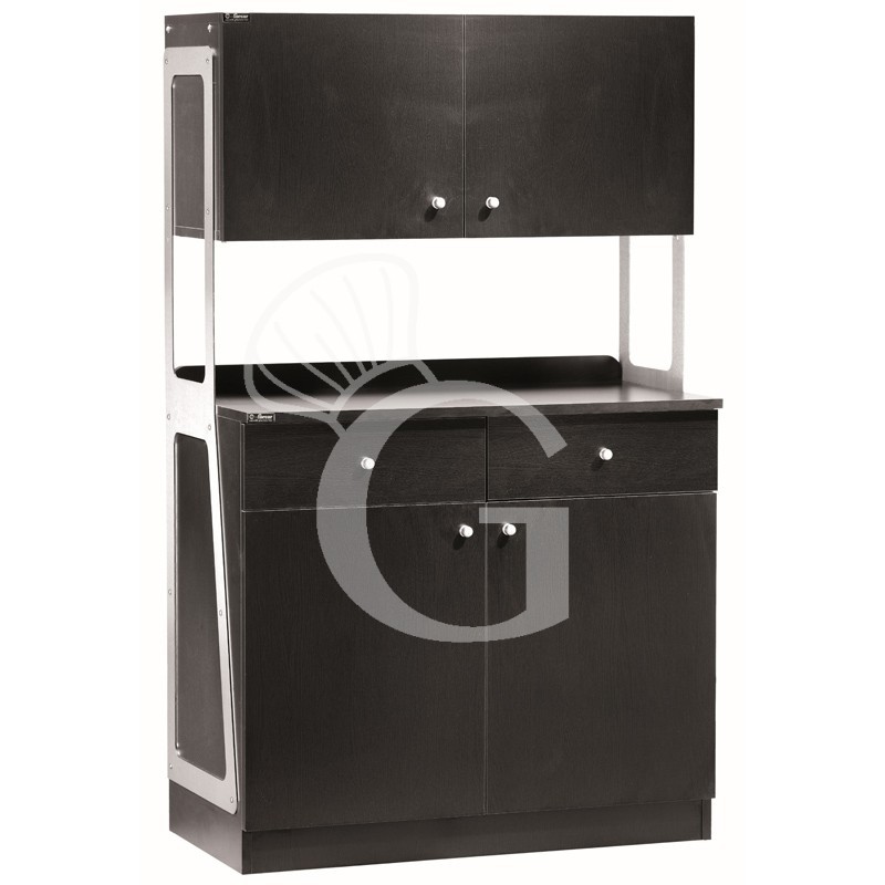 Mueble alto de servicio doble con 2 puertas y 2 módulos de pared - L 920 mm x F 480 mm x H 1530 mm