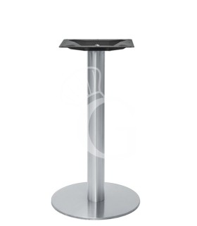 Base de acero inoxidable satinado de 730 mm de altura y 580 mm de diámetro