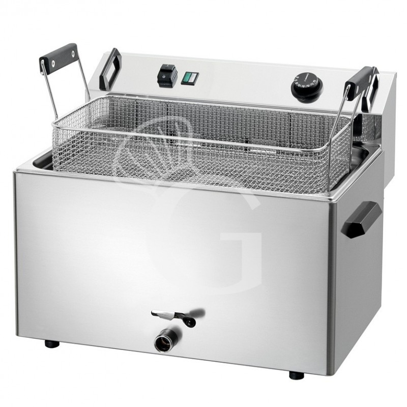 Freidora eléctrica sobre mostrador de pastelería 1 cuba 16 LT.