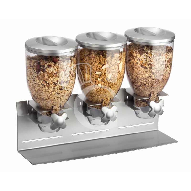 Dispensador cereales de molino triple L 540 mm x P 170 mm x H 395 mm