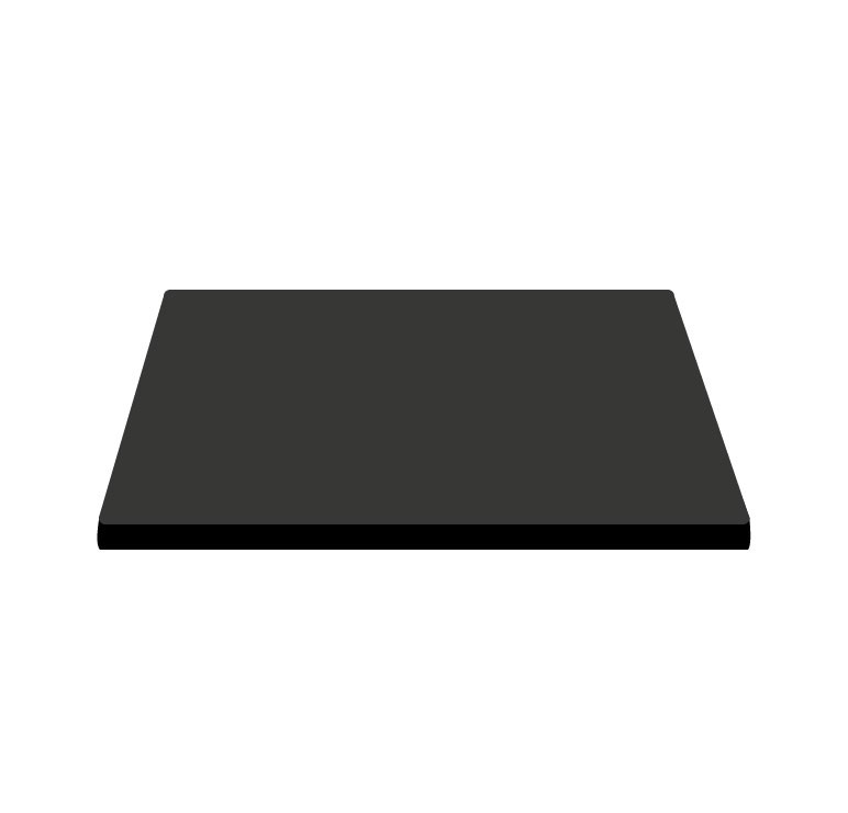 Tablero cuadrado laminado HPL 800x800 mm, espesor 10 mm