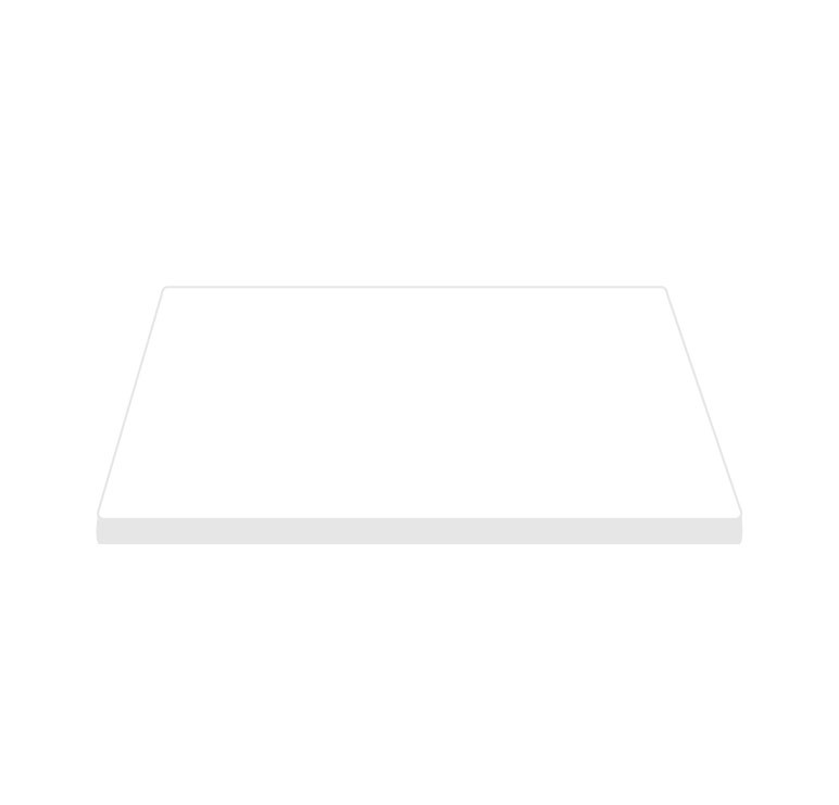 Tablero cuadrado laminado HPL 800x800 mm, espesor 10 mm