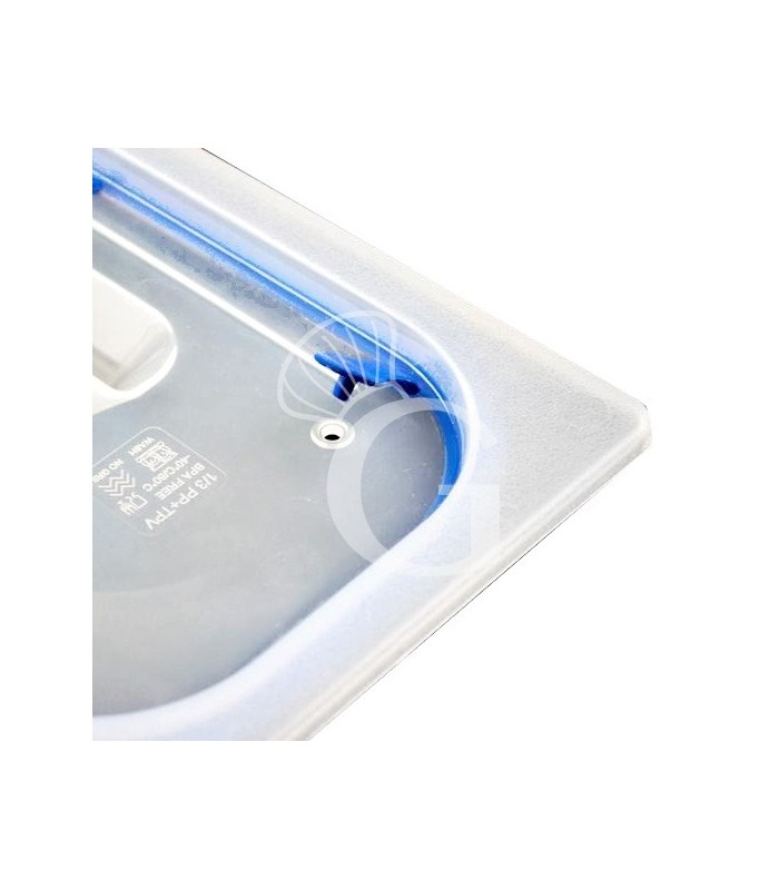 Tapa de polipropileno con cierre hermético GN1/6 dimensiones  L 265 x P163 mm