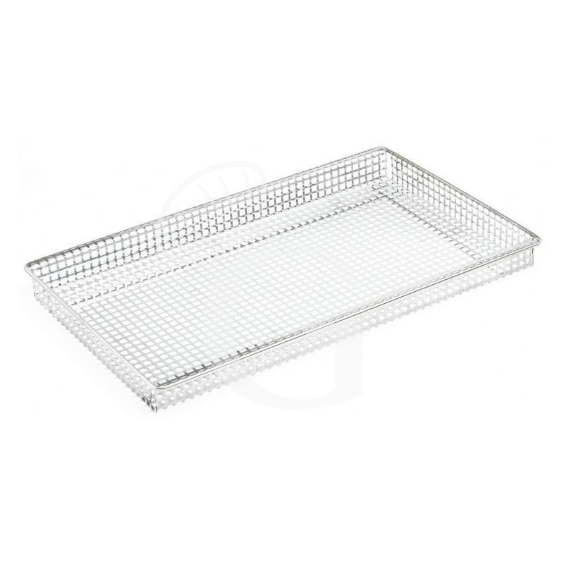 Bandeja rectangular perforada de acero inoxidable GN2/1 L 650 mm x P 530 mm Bandeja rectangular perforada de acero inoxidable GN2/1 L 650 mm x P 530 mm