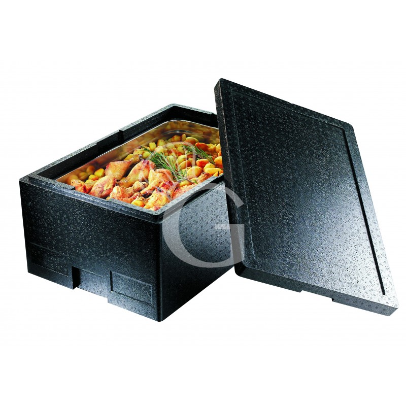 Contenedor isotérmico de polipropileno de 30 Lt  para cubetas GN 1/2 L 600mm x P 400 mm x H 230 mm