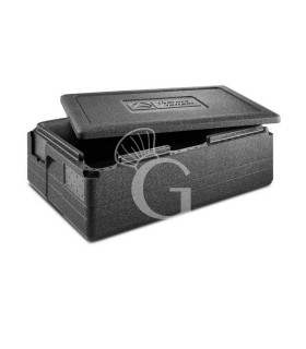 Contenedor isotérmico portabandejas 600 × 400 mm en polipropileno 55 L — L 645 mm × P 495 mm × H 260 mm
