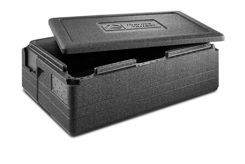 Contenedor isotérmico portabandejas 600 × 400 mm en polipropileno 55 L — L 645 mm × P 495 mm × H 260 mm