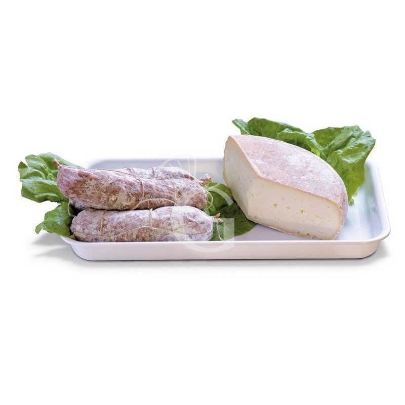 Bandeja anti-absorbente de metacrilato para alimentos de dimensiones L 220 mm x P 220 mm x H 50 mm
