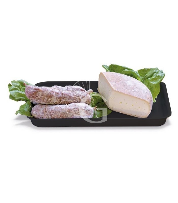 Bandeja anti-absorbente de metacrilato para alimentos de dimensiones L 220 mm x P 220 mm x H 50 mm