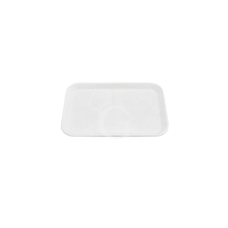 Bandeja anti-absorbente de SAN para alimentos dimensiones L 350 mm x P 240 mm x H 12 mm. Color blanco