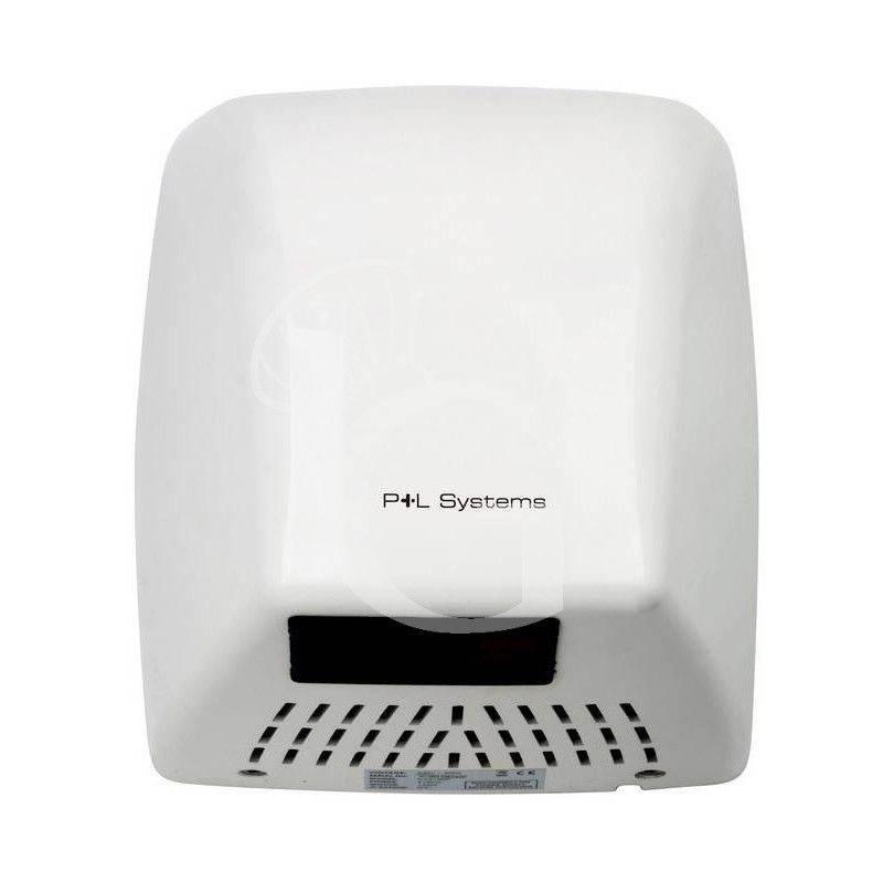 Secamanos eléctrico de ABS blanco de acero inoxidable L 252 mm x P 208 mm x H 273 mm