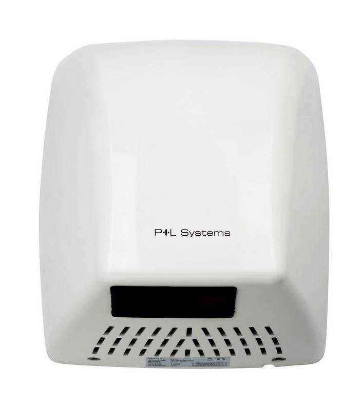 Secamanos eléctrico de ABS blanco de acero inoxidable L 252 mm x P 208 mm x H 273 mm